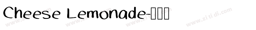 Cheese Lemonade字体转换